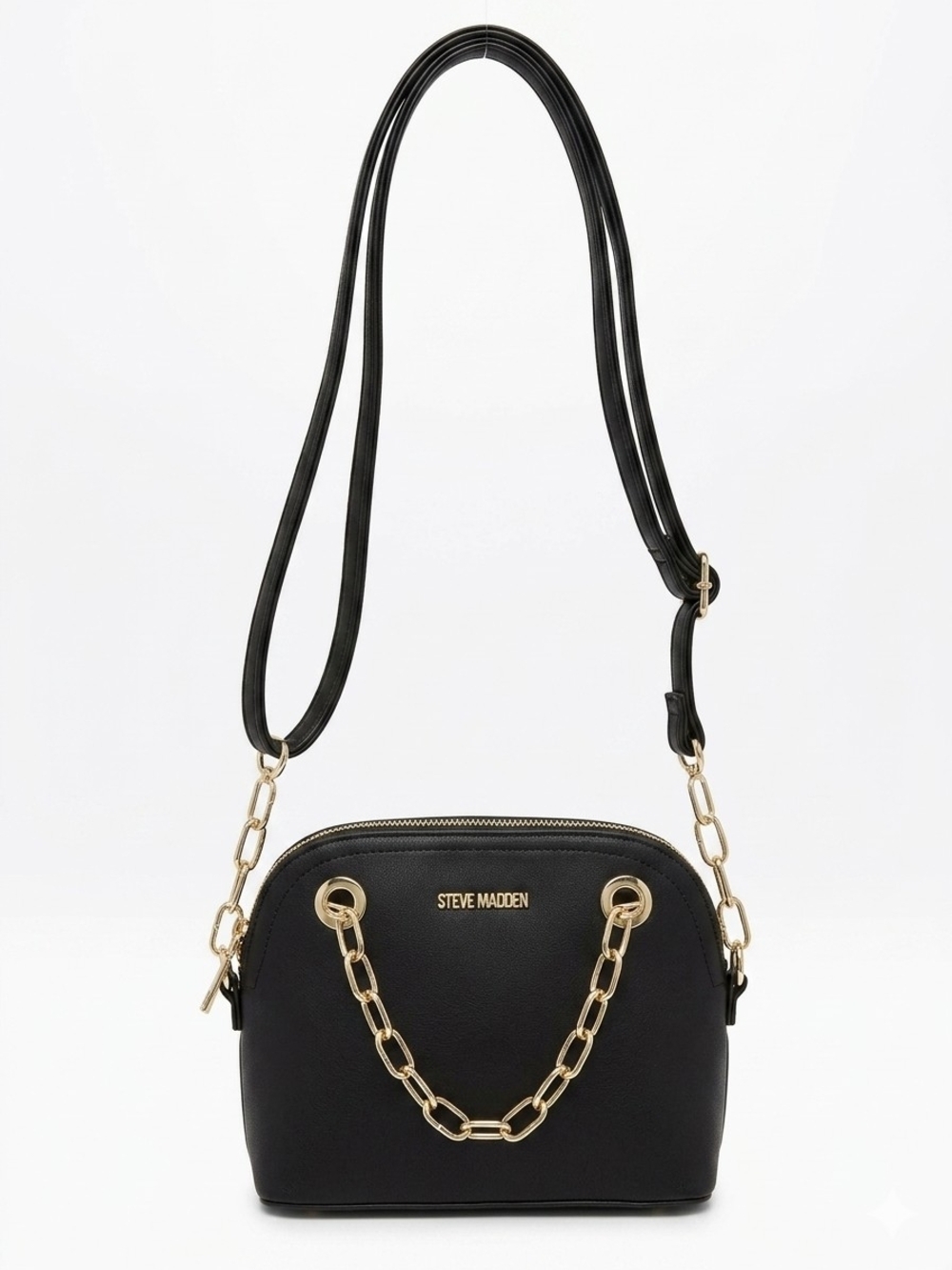 Steve Madden Black Mini Crossbody with Gold Chain
